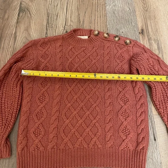 NWT Sezane James Jumper Sweater Knitted in Rosewood Merino Wool - Size Small - Picture 4 of 7